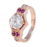Angeles Red Halo Engagement Ring with Rose Gold